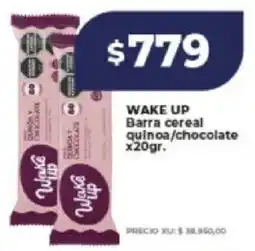 Supermayorista Vital Wake up barra cereal quinoa/chocolate oferta