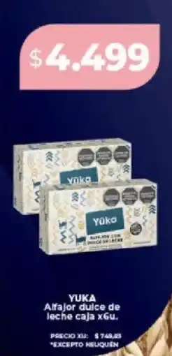 Supermayorista Vital Yuka alfajor dulce de leche oferta