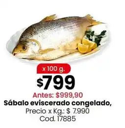 Coto Sábalo eviscerado congelado oferta