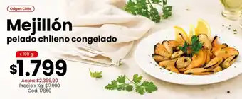 Mejillón pelado chileno congelado