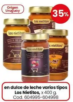 Coto Los nietitos en dulce de leche varios tipos oferta