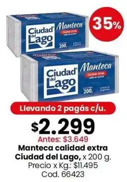 Coto Ciudad del Lago manteca calidad extra oferta