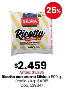 Coto Silvia ricotta con crema oferta