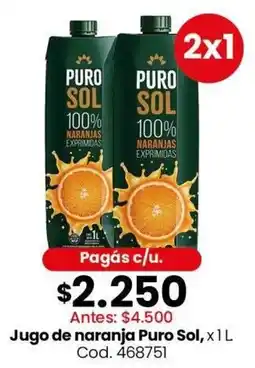 Coto Puro sol jugo de naranja oferta