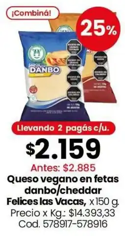 Coto Danbo queso vegano en fetas oferta