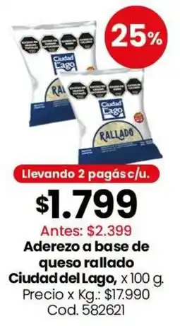 Coto Ciudad del Lago aderezo a base de queso rallado oferta