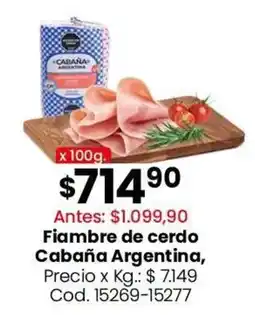 Coto Cabaña Argentina fiambre de cerdo oferta
