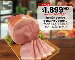 Coto Cagnoli jamón cocido genuino oferta