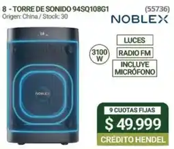 Hendel Noblex torre de sonido oferta