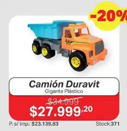 Ferniplast Duravit camión gigante plástico oferta