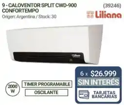 Hendel Liliana caloventor split cwd-900 confortempo oferta