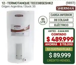 Hendel Sherman termotanque oferta