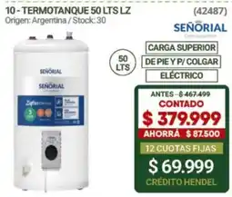 Hendel Señorial termotanque oferta