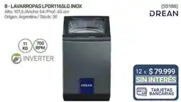 Hendel Drean lavarropas lpdr1165lg inox oferta