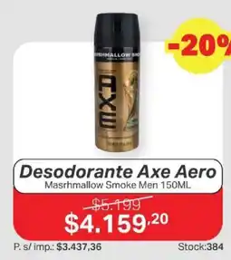 Ferniplast Axe desodorante aero marshmallow smoke men oferta