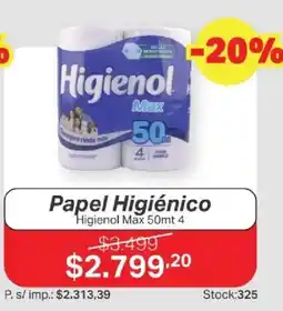 Ferniplast Higienol papel higiénico oferta
