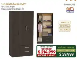 Hendel Orlandi placard bahia c/met oferta