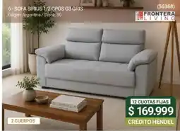 Hendel Frontera living sofa sirius 1/2 cpos g3 gris oferta