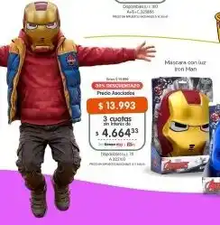 Cooperativa Obrera Iron man mascara con luz oferta