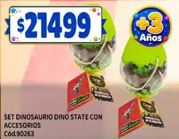 Supermercados Yaguar Dino state set dinosaurio con accesorios oferta