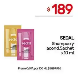 Nini Mayorista Sedal shampoo y acond.sachet oferta