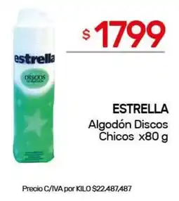 Nini Mayorista Estrella algodón discos chicos oferta