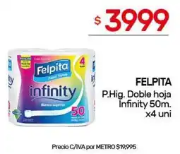 Nini Mayorista Felpita p.hig. doble hoja infinity 50m. oferta
