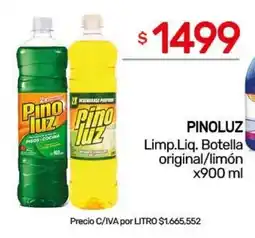 Nini Mayorista Pinoluz limp.líq. botella original/limón oferta