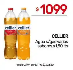Nini Mayorista Cellier agua s/gas varios sabores oferta