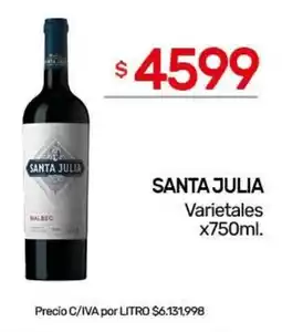 Nini Mayorista Santa julia varietales oferta