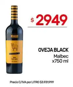 Nini Mayorista Oveja black malbec oferta