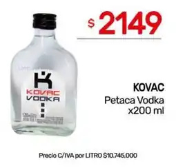 Nini Mayorista Kovac petaca vodka oferta