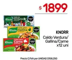 Nini Mayorista Knorr caldo verdura/gallina/carne oferta