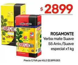 Nini Mayorista Rosamonte yerba mate suave oferta