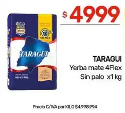 Nini Mayorista Taragui yerba mate 4flex sin palo oferta