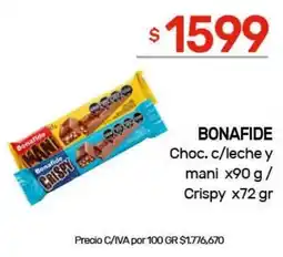 Nini Mayorista Bonafide choc. c/leche y mani crispy oferta