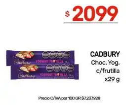 Nini Mayorista Cadbury choc. yog. c/frutilla oferta