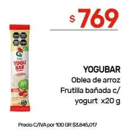 Nini Mayorista Yogubar oblea de arroz frutilla bañada c/ yogurt oferta