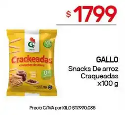Nini Mayorista Gallo snacks de arroz craqueadas oferta