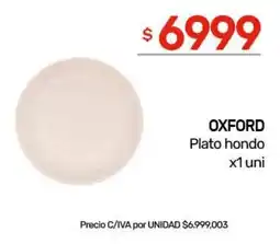 Nini Mayorista Oxford plato hondo oferta
