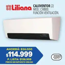 Casa del Audio Liliana caloventor oferta