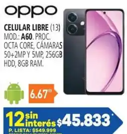 Casa del Audio Oppo celular libre oferta