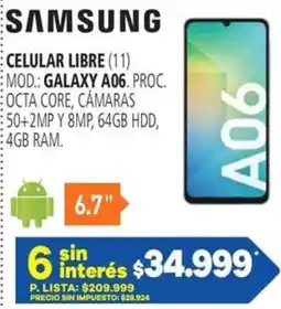 Casa del Audio Samsung celular libre oferta