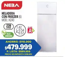 Casa del Audio Neba heladera con freezer oferta
