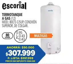 Casa del Audio Escorial termotanque a gas oferta