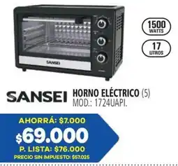 Casa del Audio Sansei horno eléctrico oferta