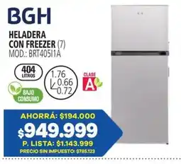 Casa del Audio Bgh heladera con freezer oferta