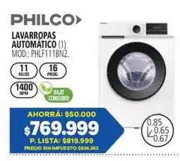 Casa del Audio Philco lavarropas automático oferta