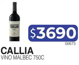 Masivos Callia vino malbec oferta