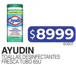 Masivos Ayudin toallas desinfectantes fresca tubo oferta